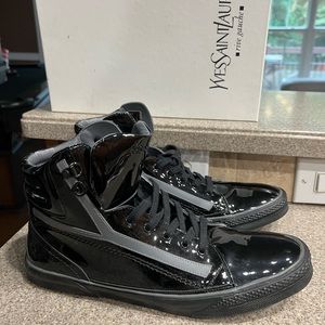 Yves Saint Laurent black patent leather